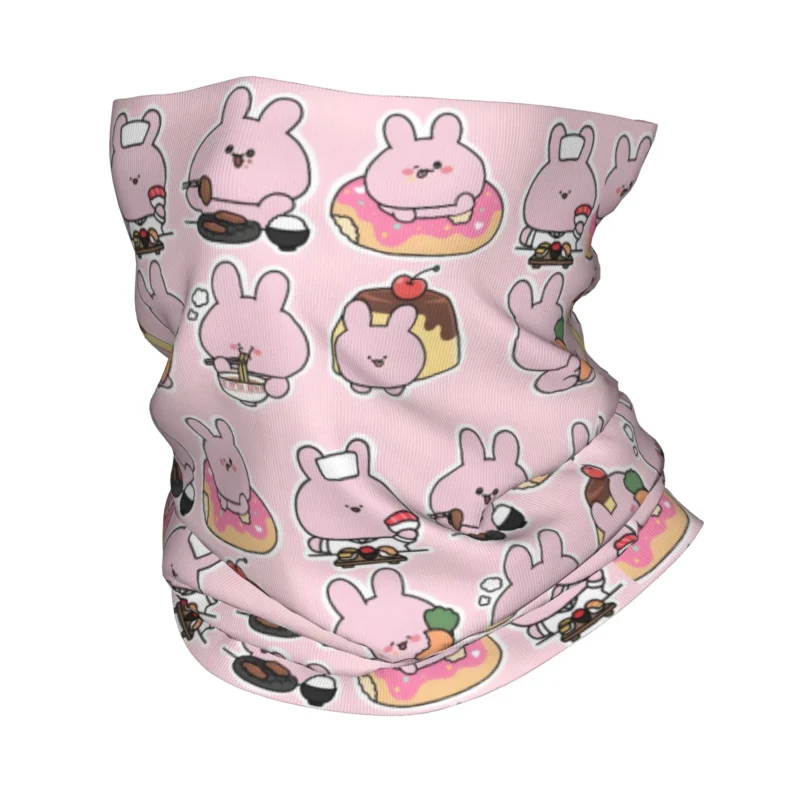 Asamimichan Neck Band Cute Bunny Rabbit Cartoon Neck Gaiter Scarf