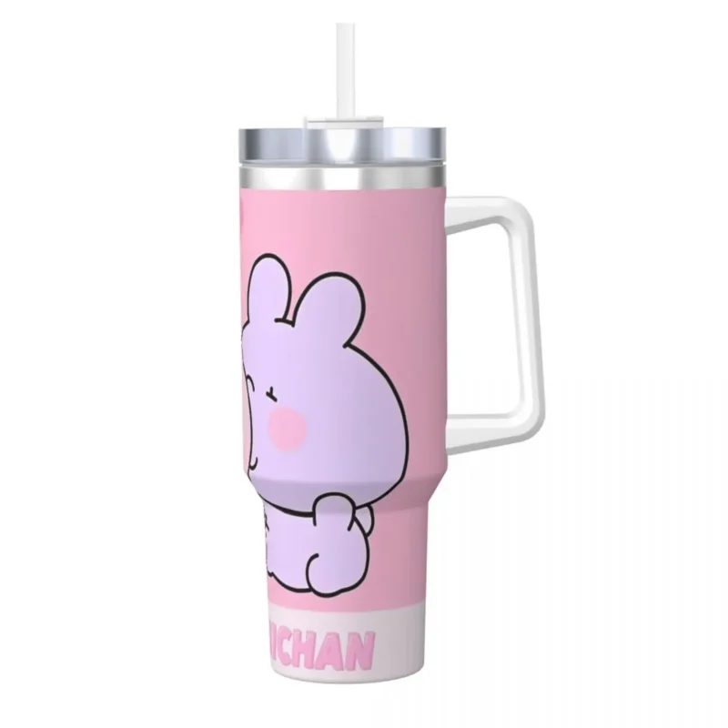 Asamimichans Tumbler Cute Bunny Rabbit Cartoon Insulated Drink Cup