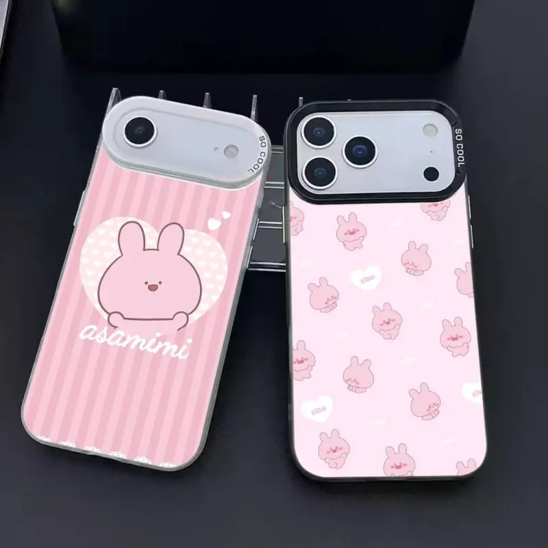 Asamimichan Phone Case For iPhone Cute Bunny Rabbit Cartoon Protective Cover