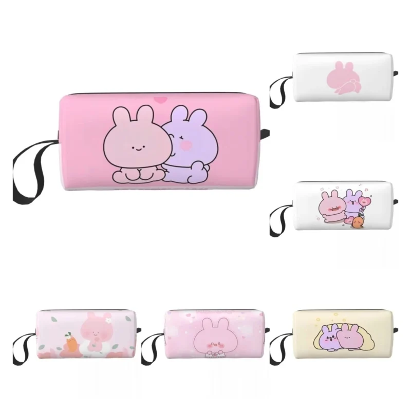 Asamimichaan Makeup Bag Cute Bunny Rabbit Cartoon Cosmetic Pouch