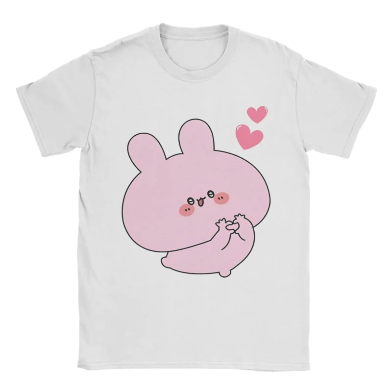 Asamimichaan Unisex T-Shirt Cute Bunny Rabbit Cartoon Graphic Tee