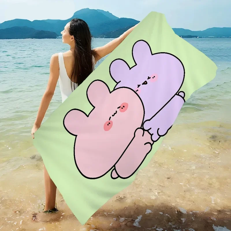 Asamimichan Towel Cute Bunny Rabbit Cartoon Bath Towel