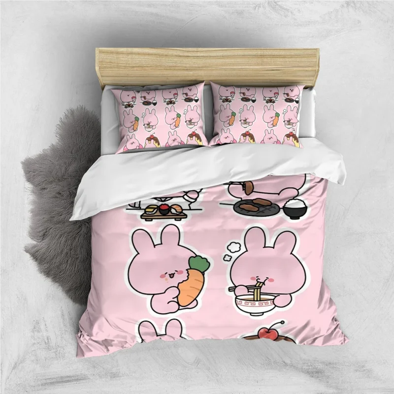 Asamimichaan BedSheet - Cute Asamimichaan Kawaii Soft Bed Sheet