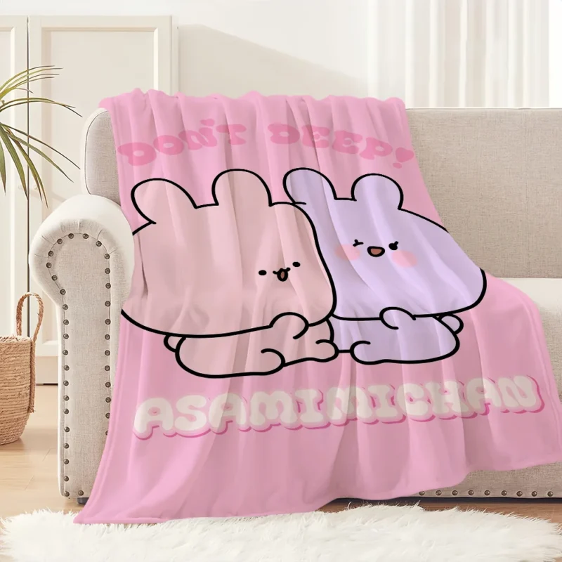 Asamimichaan Blanket Plush - Cute Asamimichaan Kawaii Soft Blanket Plush Toy