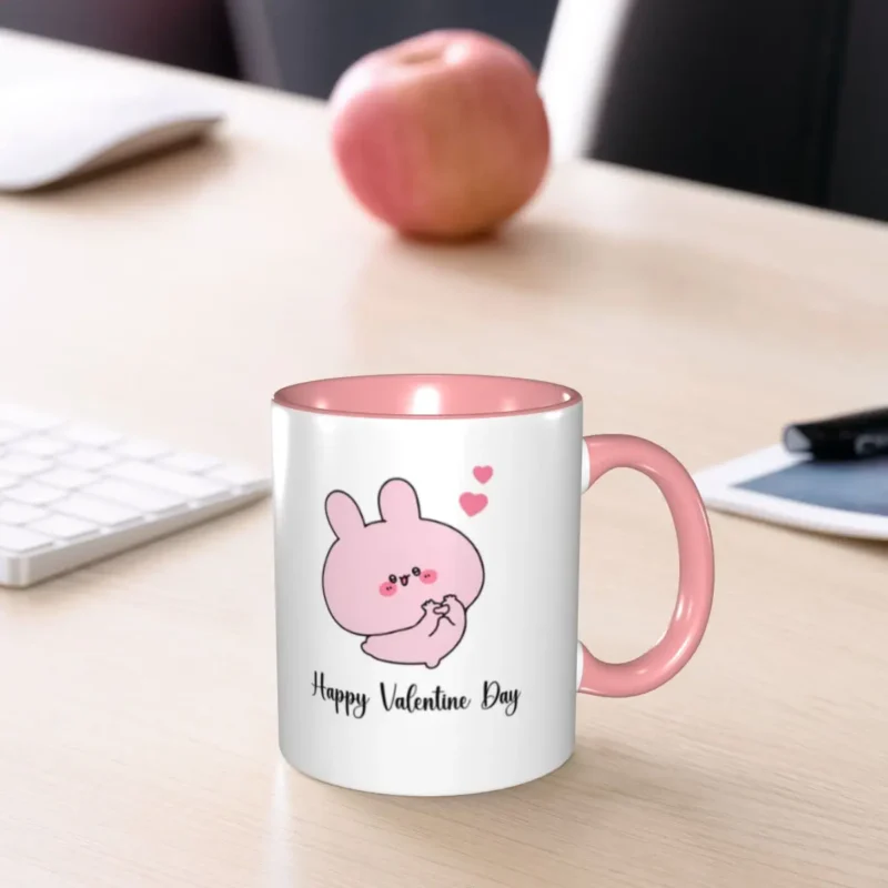 Asamimichans Valentine Mug - Cute Asamimichaan Kawaii Love Heart Mug 